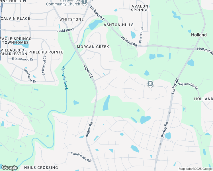 map of restaurants, bars, coffee shops, grocery stores, and more near 997 Deaton Drive in Fuquay-Varina