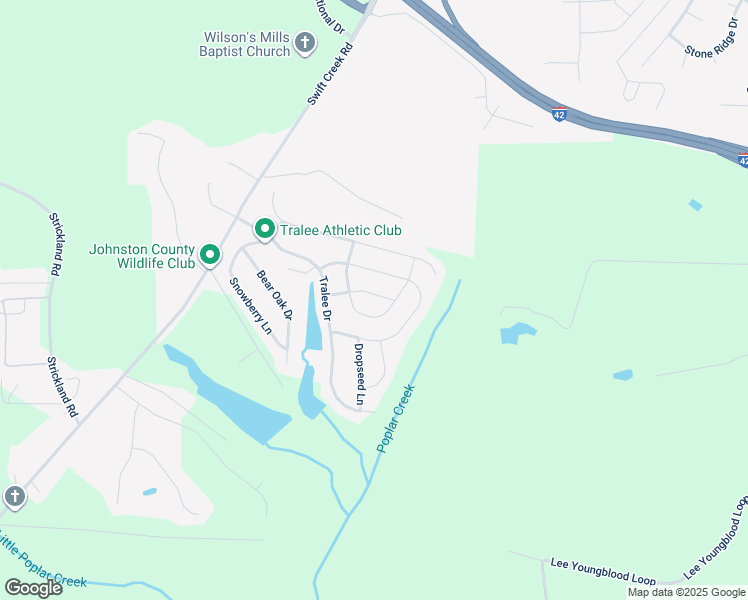 map of restaurants, bars, coffee shops, grocery stores, and more near 72 Waxflower Drive in Smithfield