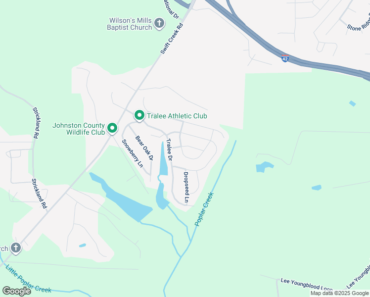 map of restaurants, bars, coffee shops, grocery stores, and more near 72 Waxflower Drive in Smithfield