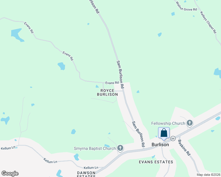 map of restaurants, bars, coffee shops, grocery stores, and more near 104 Michelle Street in Burlison