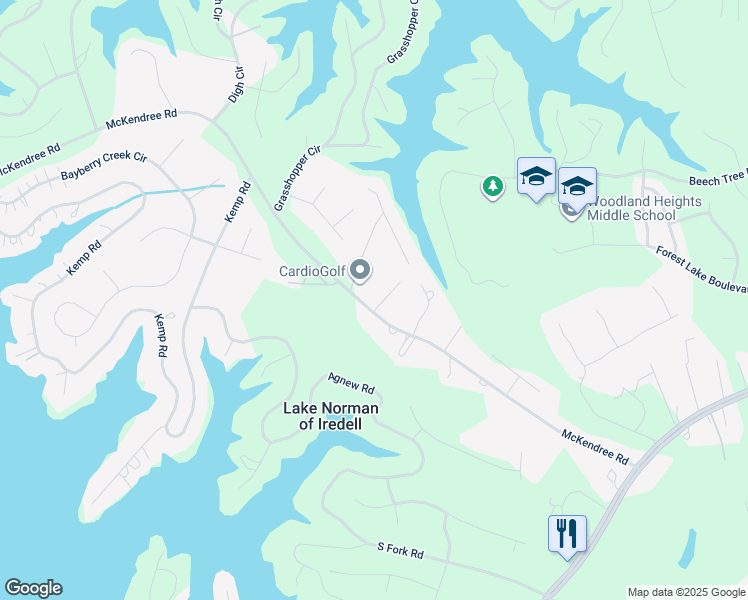map of restaurants, bars, coffee shops, grocery stores, and more near 109 Fulton Farms Lane in Mooresville