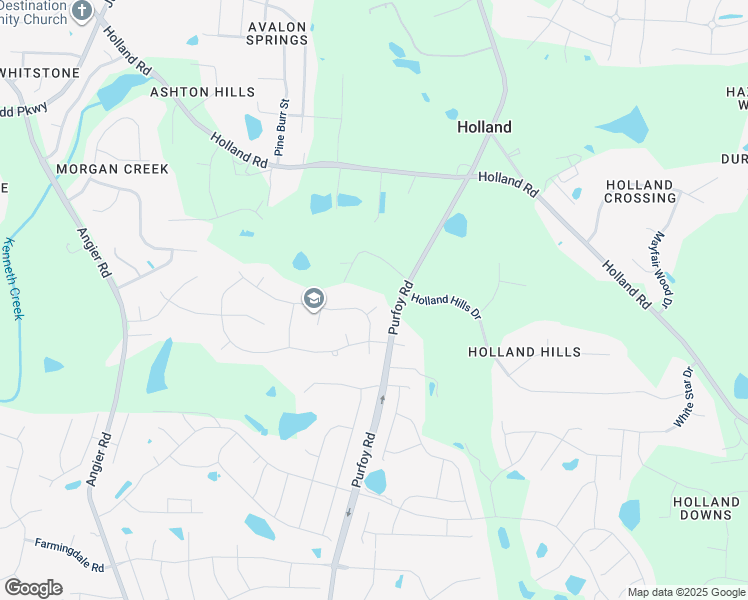 map of restaurants, bars, coffee shops, grocery stores, and more near 1117 Powder Court in Fuquay-Varina
