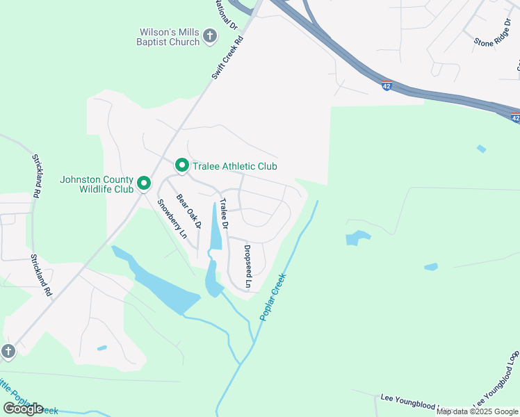 map of restaurants, bars, coffee shops, grocery stores, and more near 73 Waxflower Drive in Smithfield