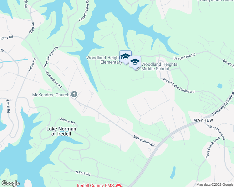 map of restaurants, bars, coffee shops, grocery stores, and more near 440 Beech Tree Road in Mooresville