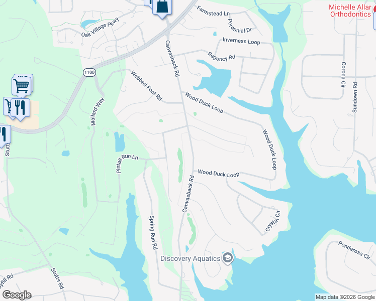 map of restaurants, bars, coffee shops, grocery stores, and more near 256 Canvasback Road in Mooresville