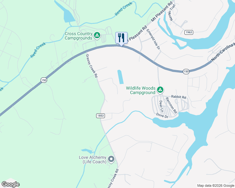 map of restaurants, bars, coffee shops, grocery stores, and more near 199 Ranchway St in Lake Norman of Catawba