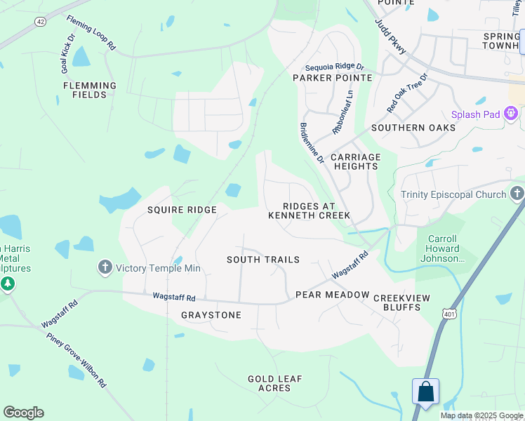 map of restaurants, bars, coffee shops, grocery stores, and more near 1041 Leatherstone Lane in Fuquay Varina