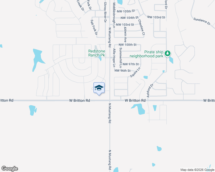 map of restaurants, bars, coffee shops, grocery stores, and more near 9704 Glover River Drive in Yukon