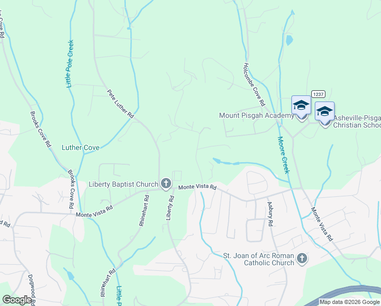map of restaurants, bars, coffee shops, grocery stores, and more near 15 Daniel Ridge Road in Candler
