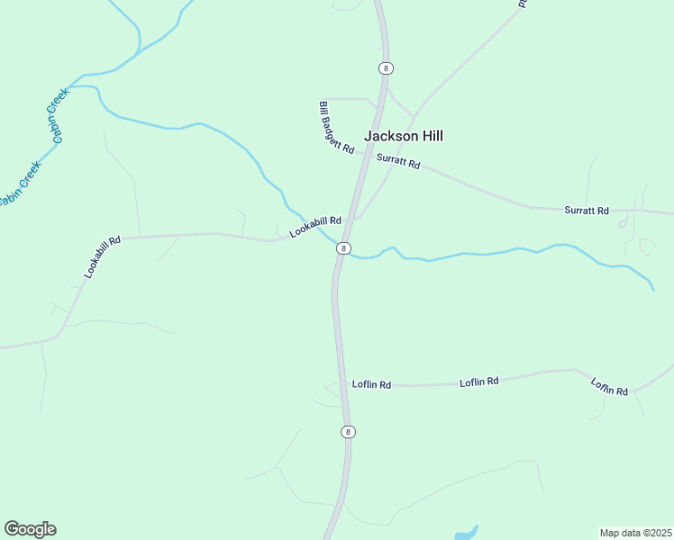 map of restaurants, bars, coffee shops, grocery stores, and more near North Carolina 8 in Denton