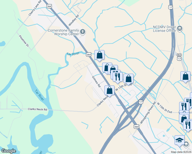map of restaurants, bars, coffee shops, grocery stores, and more near 1811 West 5th Street in Washington