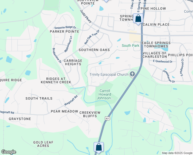 map of restaurants, bars, coffee shops, grocery stores, and more near 630 Prickly Pear Drive in Fuquay-Varina