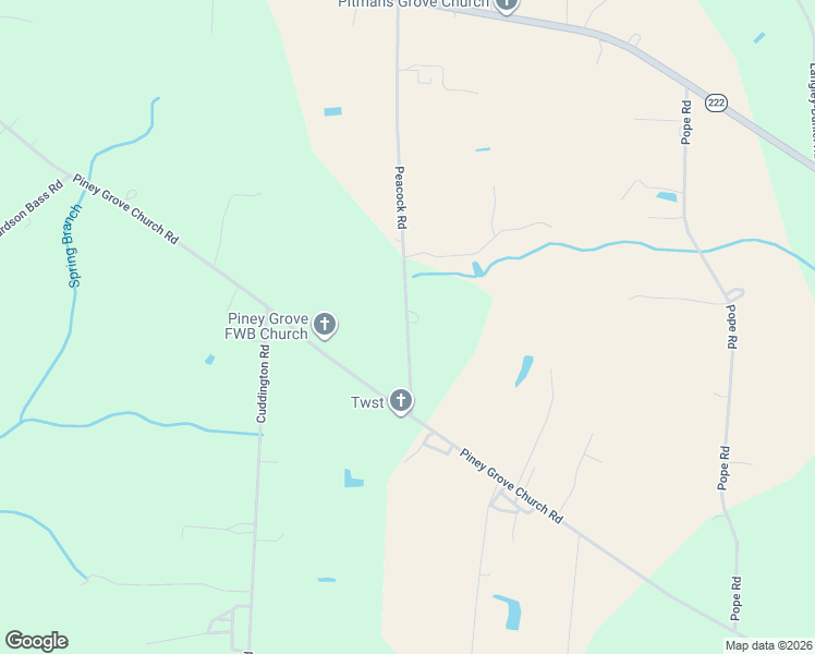 map of restaurants, bars, coffee shops, grocery stores, and more near 617 Peacock Road in Kenly