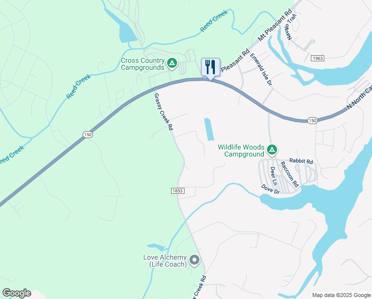 map of restaurants, bars, coffee shops, grocery stores, and more near 4562 Grassy Creek Road in Denver