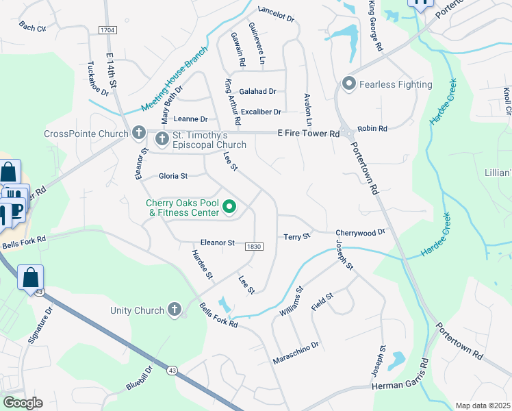 map of restaurants, bars, coffee shops, grocery stores, and more near 212 Harell Street in Greenville