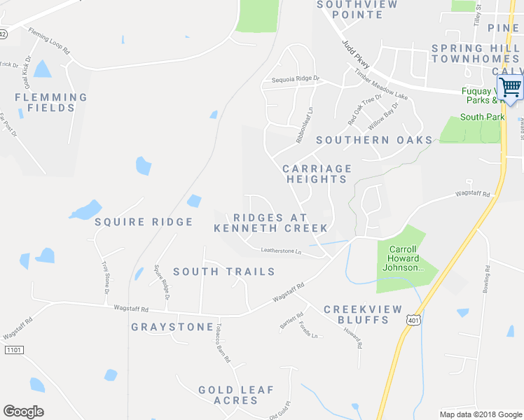map of restaurants, bars, coffee shops, grocery stores, and more near 408 Wagstaff Road in Fuquay Varina