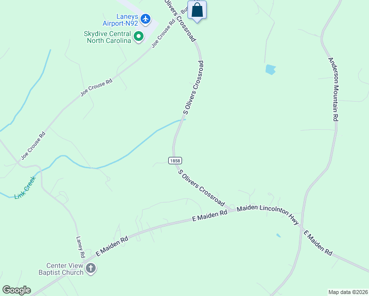 map of restaurants, bars, coffee shops, grocery stores, and more near 4640 South Olivers Crossroad in Maiden