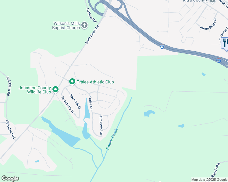 map of restaurants, bars, coffee shops, grocery stores, and more near 137 Carissa Drive in Smithfield
