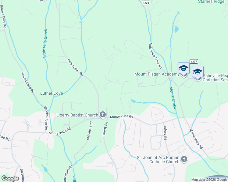 map of restaurants, bars, coffee shops, grocery stores, and more near 15 Daniel Ridge Road in Candler