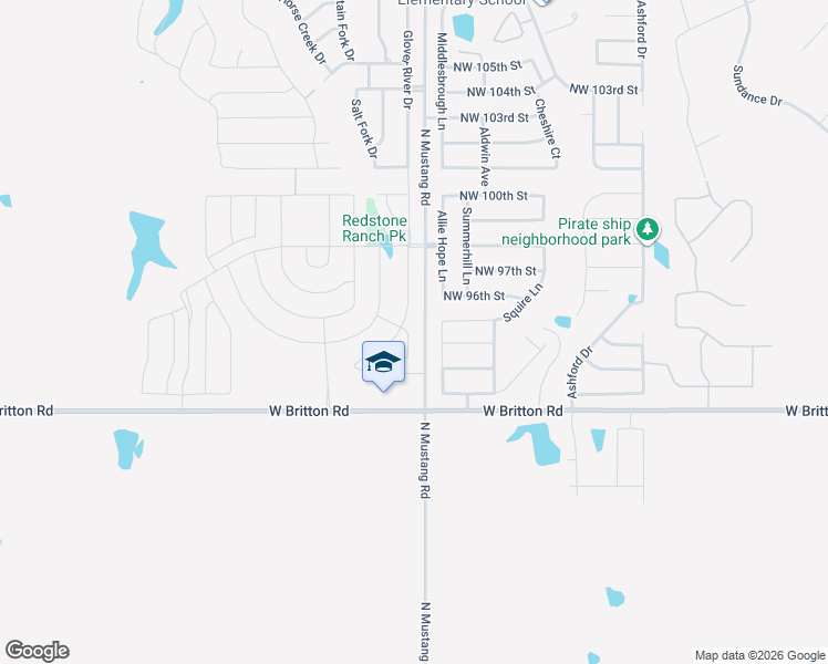 map of restaurants, bars, coffee shops, grocery stores, and more near 9704 Glover River Drive in Yukon