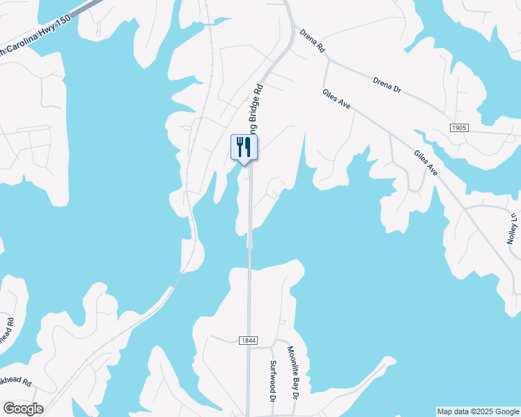 map of restaurants, bars, coffee shops, grocery stores, and more near 7831 Spinnaker Bay Drive in Lake Norman of Catawba
