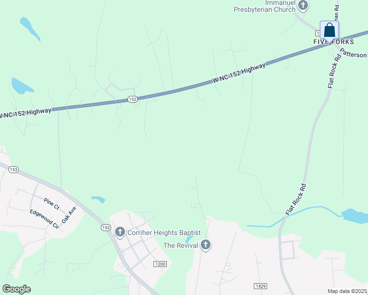 map of restaurants, bars, coffee shops, grocery stores, and more near West North Carolina 152 Highway in China Grove