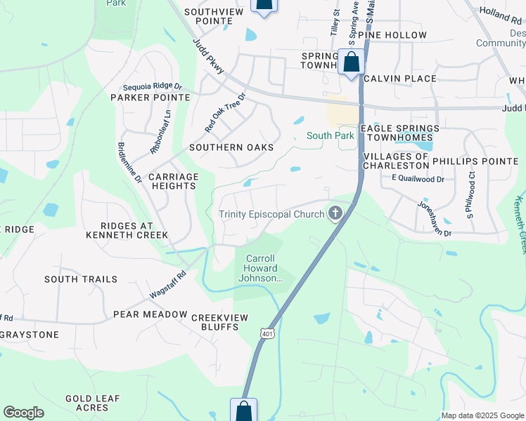 map of restaurants, bars, coffee shops, grocery stores, and more near 570 Citrus Petal Road in Fuquay-Varina