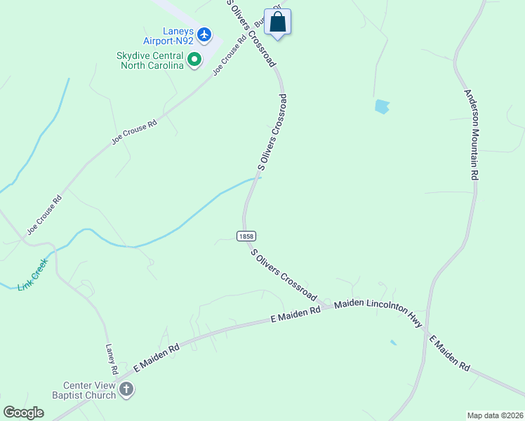 map of restaurants, bars, coffee shops, grocery stores, and more near 4640 South Olivers Crossroad in Maiden