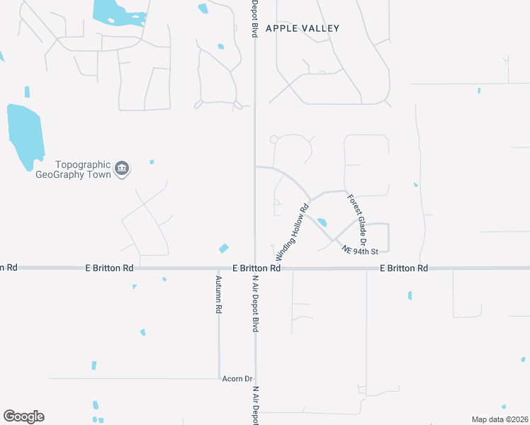 map of restaurants, bars, coffee shops, grocery stores, and more near 9601 Misty Hollow Lane in Oklahoma City