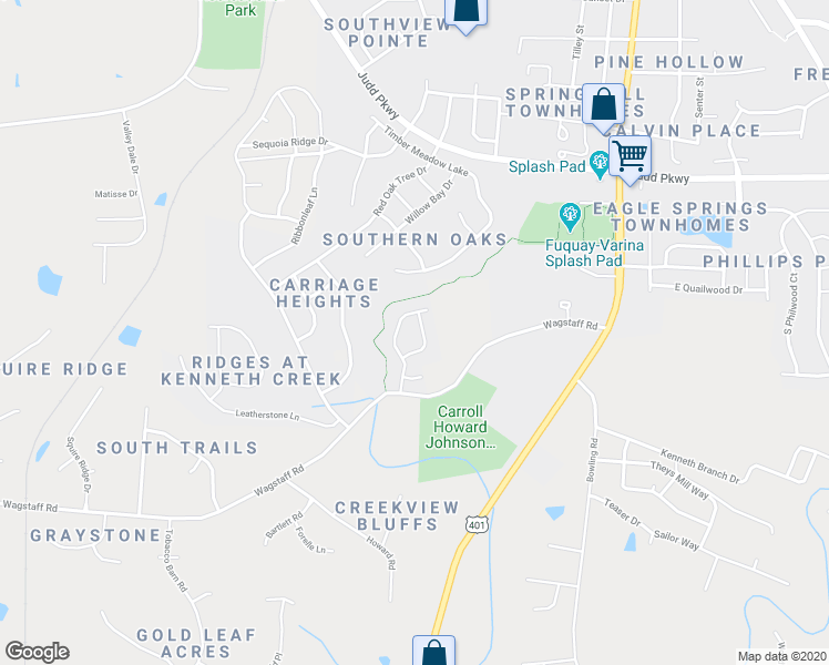 map of restaurants, bars, coffee shops, grocery stores, and more near 612 Prickly Pear Drive in Fuquay Varina