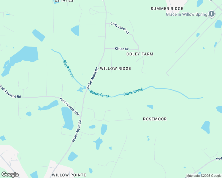 map of restaurants, bars, coffee shops, grocery stores, and more near 212 Black Creek Court in Wake County