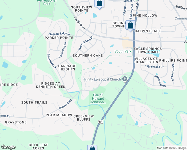map of restaurants, bars, coffee shops, grocery stores, and more near 530 Citrus Petal Road in Fuquay-Varina