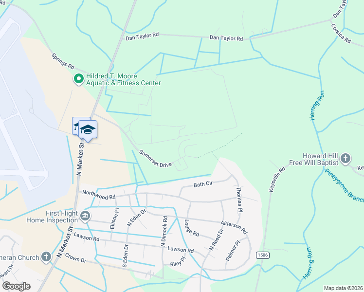 map of restaurants, bars, coffee shops, grocery stores, and more near 117 Albemarle Drive in Washington
