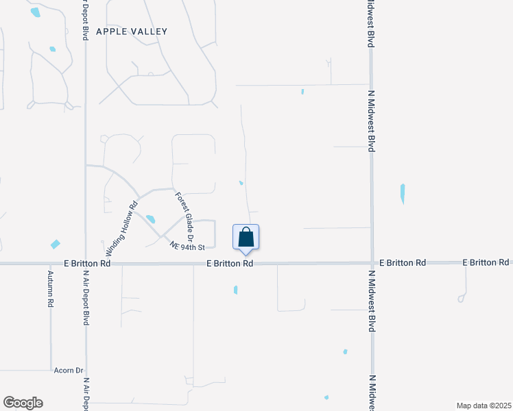 map of restaurants, bars, coffee shops, grocery stores, and more near 9600 Prosper Drive in Oklahoma City