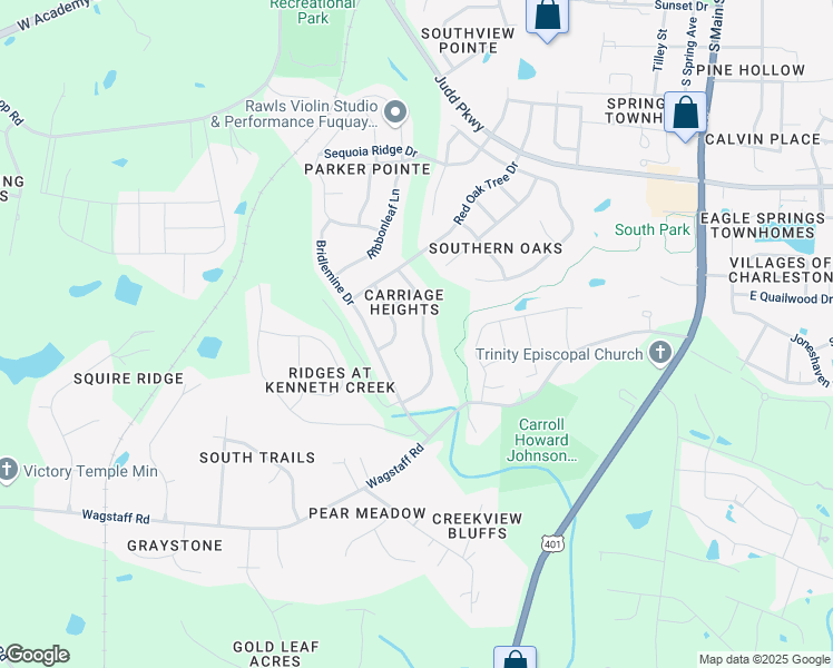 map of restaurants, bars, coffee shops, grocery stores, and more near 1036 Steelhorse Drive in Fuquay-Varina