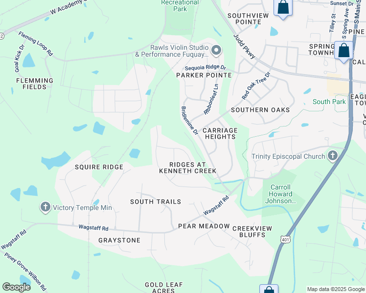 map of restaurants, bars, coffee shops, grocery stores, and more near 817 Stable Fern Drive in Fuquay-Varina