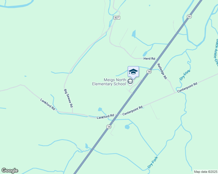 map of restaurants, bars, coffee shops, grocery stores, and more near 21803 Tennessee 58 in Decatur