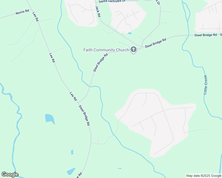 map of restaurants, bars, coffee shops, grocery stores, and more near 1754 Steel Bridge Road in Clayton