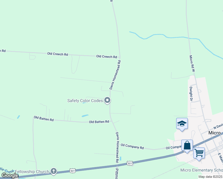 map of restaurants, bars, coffee shops, grocery stores, and more near 1680 Davis Homestead Road in Selma