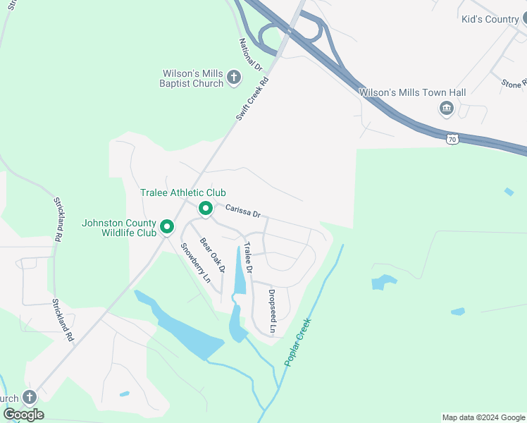 map of restaurants, bars, coffee shops, grocery stores, and more near 144 Jones Circle in Clayton