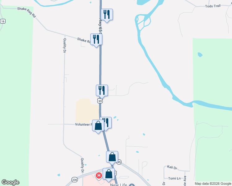 map of restaurants, bars, coffee shops, grocery stores, and more near 118 Detention Drive in Clinton