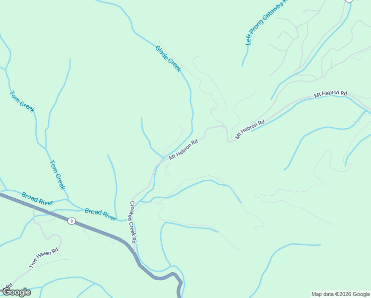 map of restaurants, bars, coffee shops, grocery stores, and more near Mount Hebron Road in Black Mountain