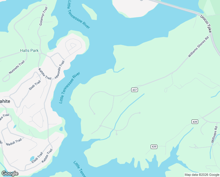 map of restaurants, bars, coffee shops, grocery stores, and more near 160 Thunder Road in Vonore