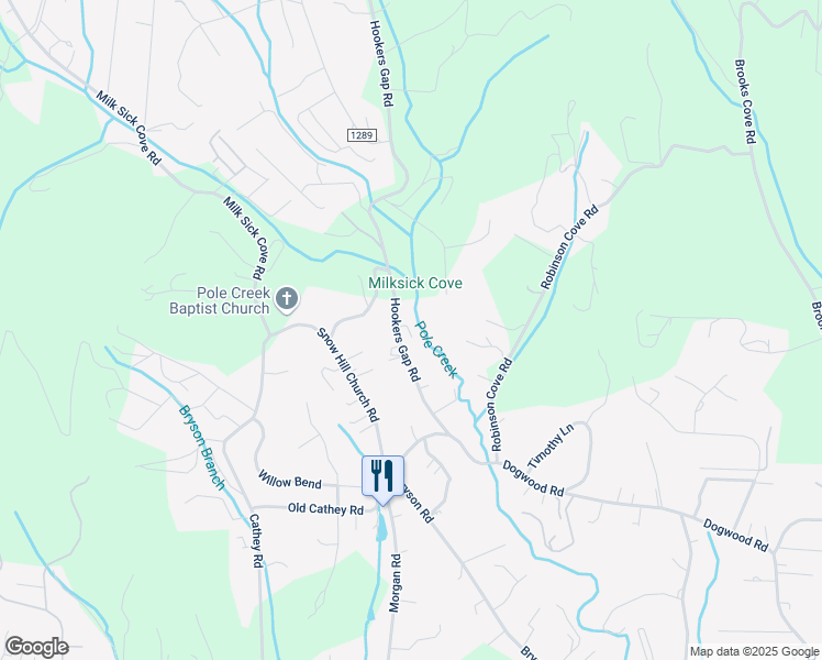 map of restaurants, bars, coffee shops, grocery stores, and more near 2 Skylark Court in Candler