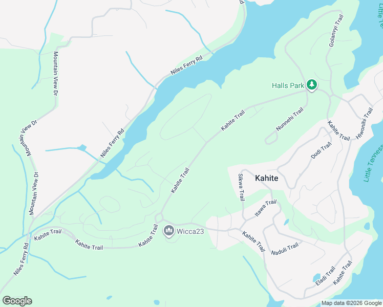 map of restaurants, bars, coffee shops, grocery stores, and more near 400 Kahite Trail in Vonore