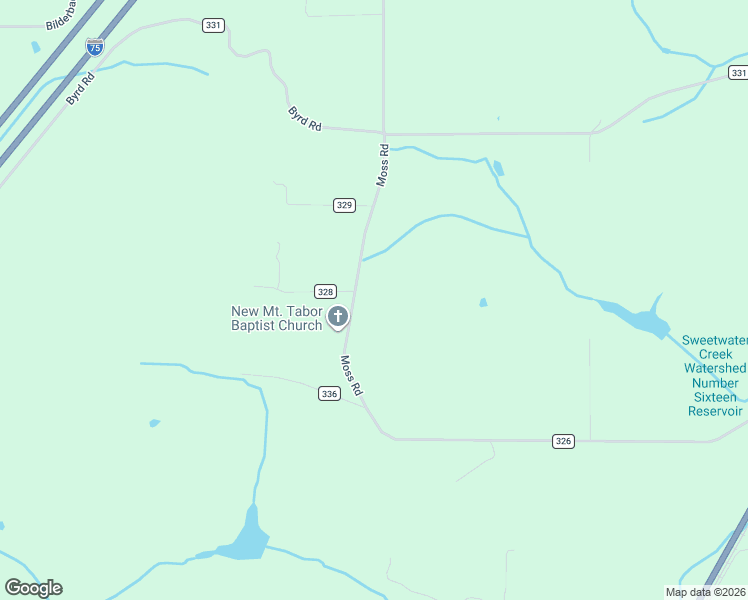 map of restaurants, bars, coffee shops, grocery stores, and more near 396 Moss Road in Sweetwater