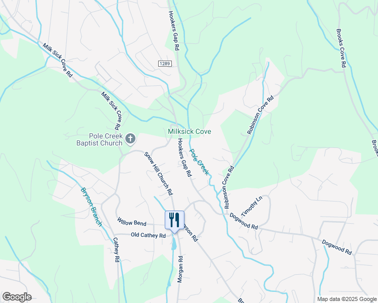 map of restaurants, bars, coffee shops, grocery stores, and more near 2 Skylark Court in Candler