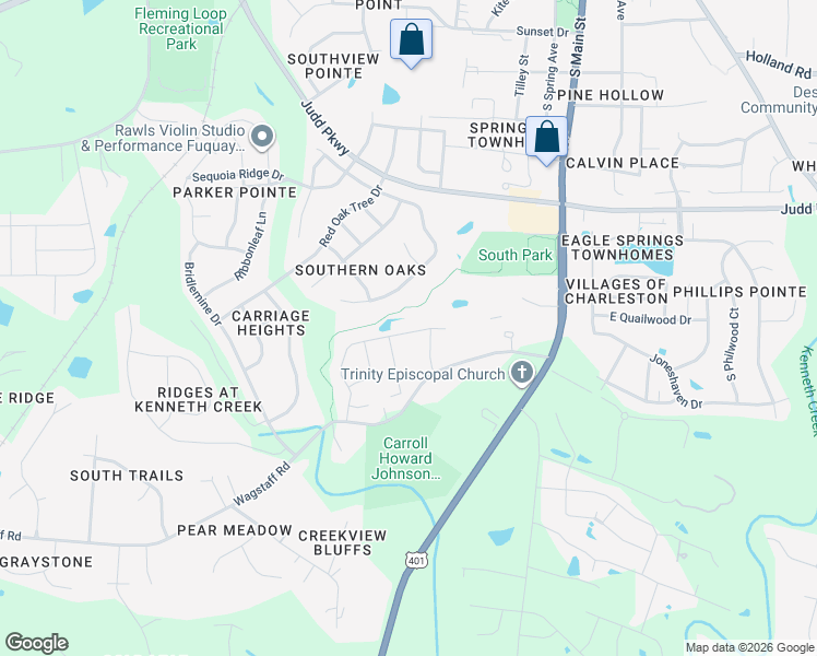 map of restaurants, bars, coffee shops, grocery stores, and more near 448 Cotton Brook Drive in Fuquay-Varina