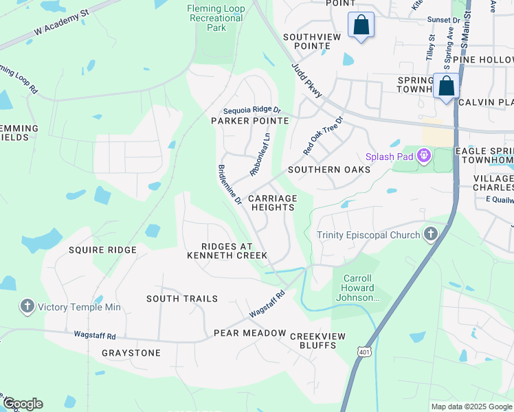 map of restaurants, bars, coffee shops, grocery stores, and more near 912 Custom Oak Lane in Fuquay-Varina