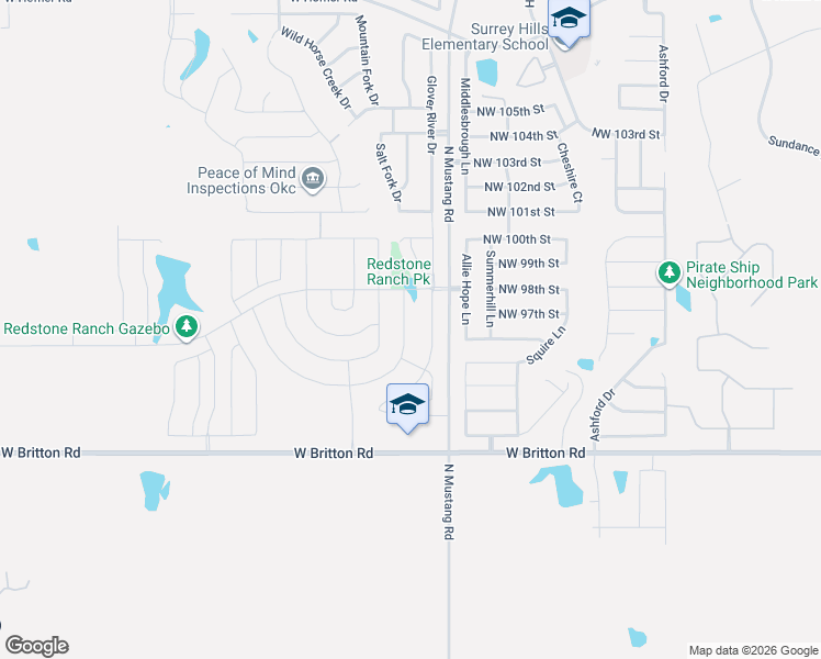 map of restaurants, bars, coffee shops, grocery stores, and more near 9720 Jackrabbit Road in Yukon